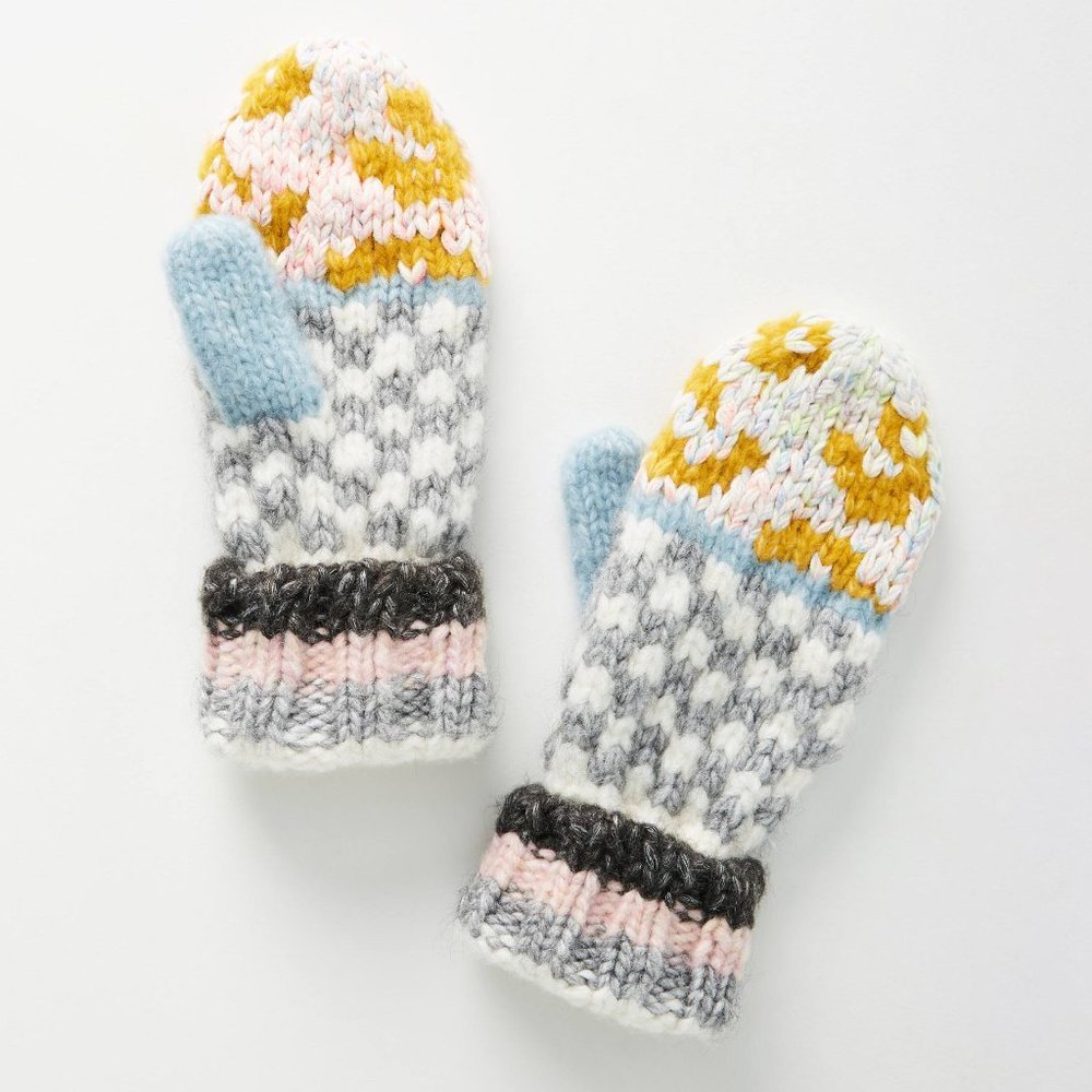 HTF Anthropologie Laura Dalgaard Reese Mittens - Picture 1 of 7